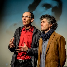 Grzegorz Ziółkowski and Claudio Santana Borquez before the lecture &amp;quot;Cruel Theatre of Self-immolations&amp;quot; at UPLA, May 2017, photo Maciej Zakrzewski